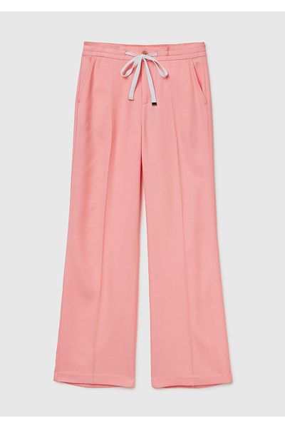 United Colors of Benetton Women's Pink 100% Liyosel Waist String Trousers Pink