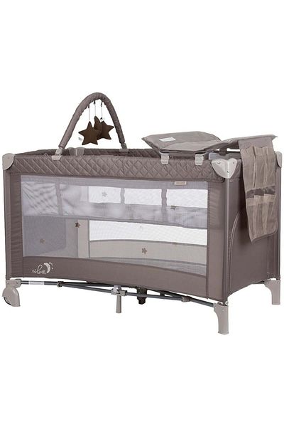 Chipolino Patut pliabil cu saltea de infasat Chipolino Luna macadamia