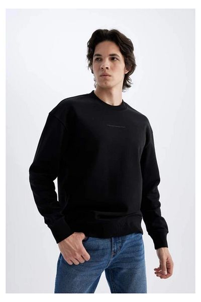 DeFacto Men's Black Sweatshirt - Model X8282Az