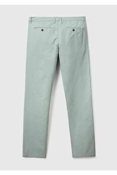 United Colors of Benetton Erkek Su Yeşili Slim Fit Chino