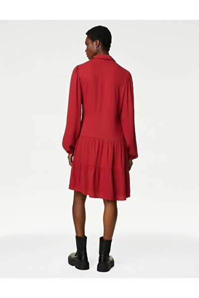 Marks & Spencer Regular Fit Uzun Kollu Mini Elbise