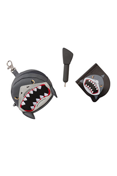 SMIGGLE Shark Mini Memo Notebook Pen Keychain Set