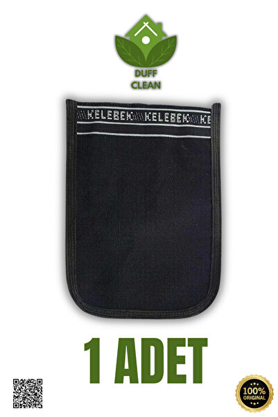 DUFF CLEAN 25x17 Cm Ottoman Thick Black Bathroom Hammam Pouch