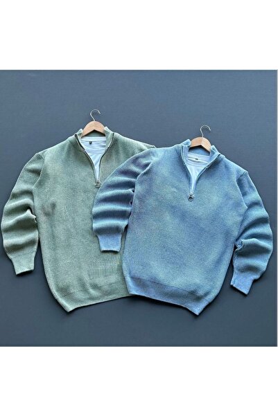 pepule Tricotaj pentru bărbați material reiat Pulover selanik mentă bebe