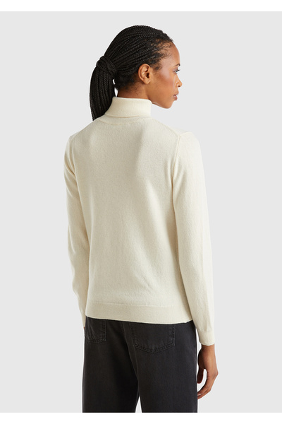 United Colors of Benetton Pulover Benetton Merino cu guler în picioare