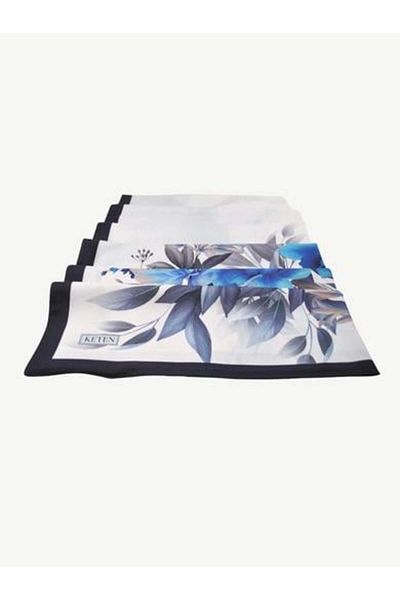 PİRAMİT Chain Square Twill Floral Patterned Shawl