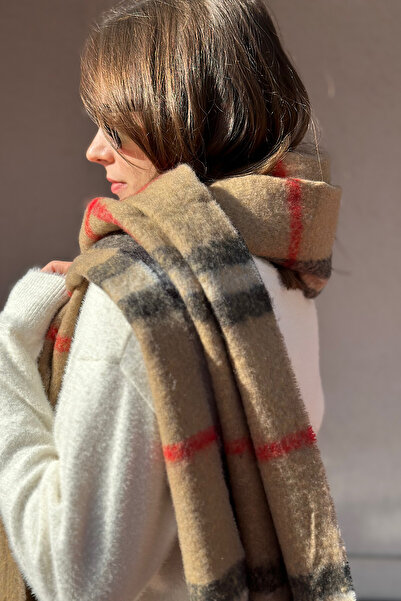 novon Προσφορά αποκλειστικής ποιότητας από το Λονδίνο: Κασμίρι με υφή και χοντρές κρόσσια, Premium κασκόλ