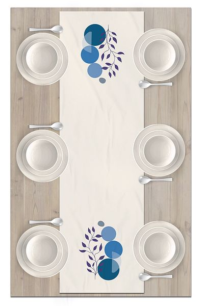 Bertille Home Series 140x40 Cm Digital Printed Minimalist Runner