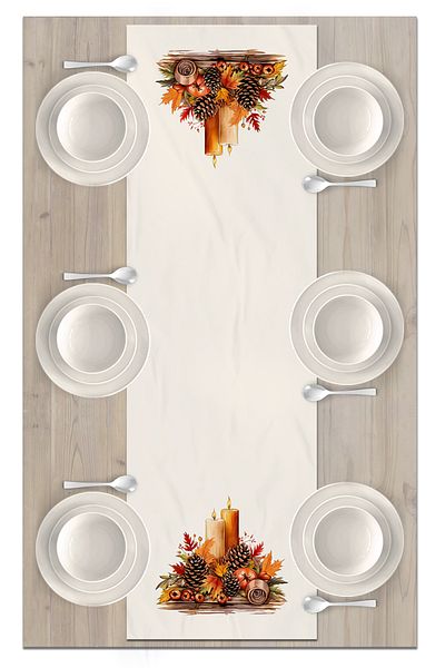 Bertille Home Autumn Series - 140x40 cm Digital Printed Runner (Halloween Autumn)