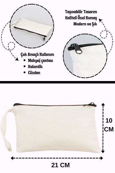 qoeuyl boutique Horse Illustration Gift Printed Cloth Makeup Bag Pen Holder Wallet