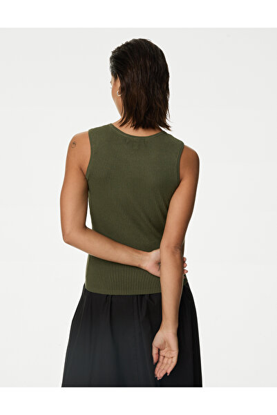 Marks & Spencer Regular Fit Yuvarlak Yaka Örme Bluz