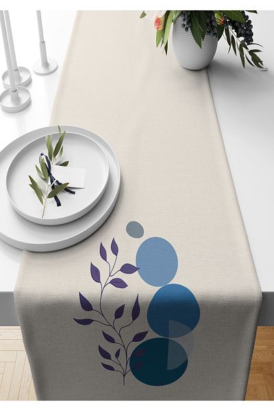 Bertille Home Series 140x40 Cm Digital Printed Minimalist Runner