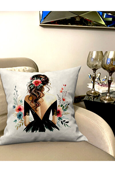 Ardizayn غطاء وسادة مزخرف مخملي بتصميم خاص - طباعة على الوجهين