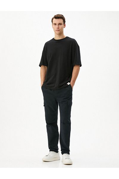 Koton Cargo Pocket Trousers with Lace Waist Cotton