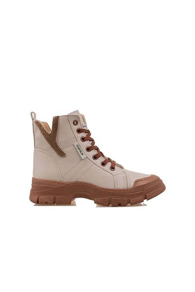 Trend Adımlar Κρέμα Yulia Κοριτσίστικα Casual Μποτάκια