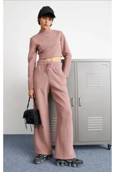 Nike Sportswear Phoenix Peluş Kadın Yüksek Bel Geniş Paça Rahat Polar Pantolon