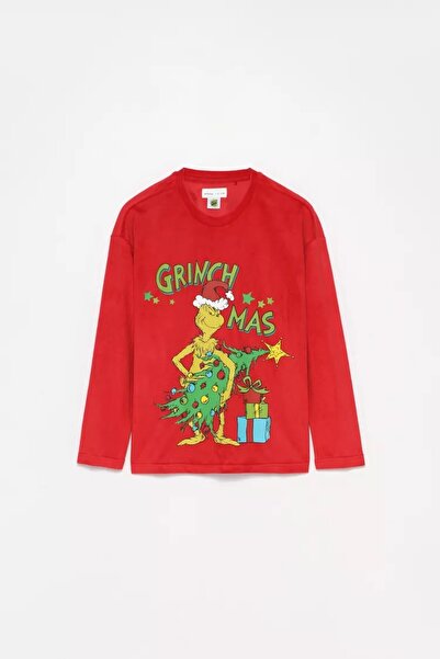 LEFTIES Femeie | Pijama din catifea Grinch TM DSE