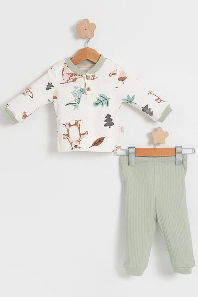 LOGO AKSESUAR Green Fox 100% Cotton Baby and Kids Set