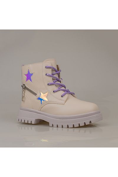 PEPİNO KİDS Pepino Cream Girl's Star Λεπτομερείς μπότες Lux