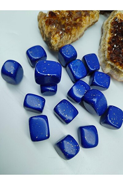 DOĞAL TAŞ CENNETİ Lapis Lazuli Doğal Taş Tımbıl (sertifikalı ) (1 Adet)
