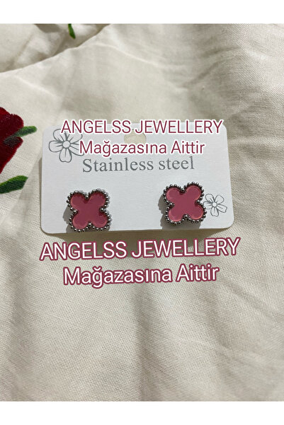 ANGELSS JEWELLERY Pembe Gümüş Küpe * (YONCA MODEL PEMBE GÜMÜŞ KÜPE)