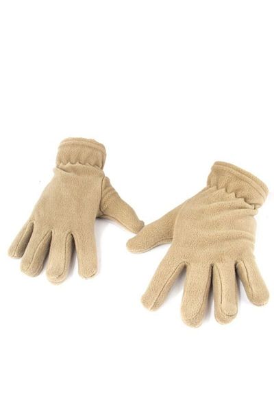 Dalida Fleece Gloves Desert Color με ελαστικό μέρος στον αστράγαλο