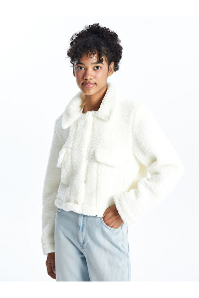 LC Waikiki Dámská plyšová bunda Lcwk Shirt Collar