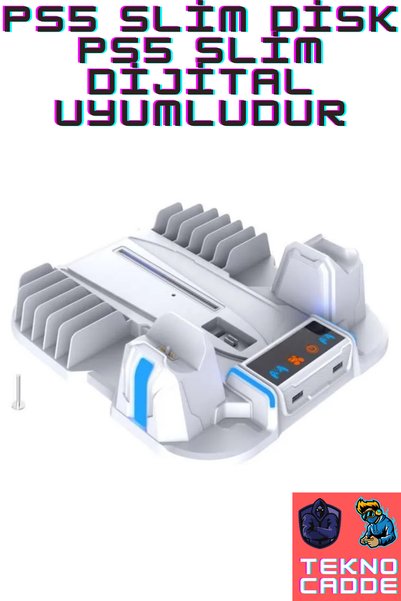 beboncool GP-521 PS5 Slim Disk/Ps5 Slim Dijital/Ps5 PRO Uyumlu Soğutucu Fan Ş...