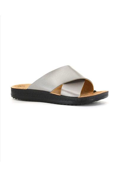 Home Daily Slippers Gray Color Cross Strap