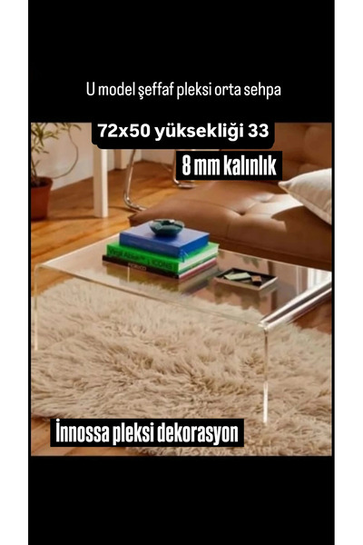 innossa pleksi dekorasyon 8 mm şeffaf pleksi orta sehpa