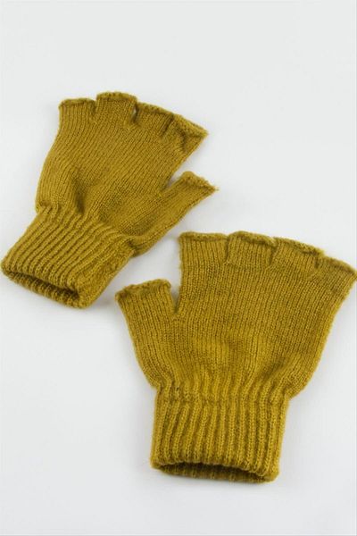 AKSESUARIM Unisex Cut-Tip Wool Gloves