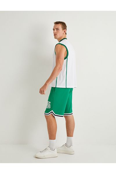 Koton Basketball-Slogan-bedruckte Shorts mit elastischem Bund