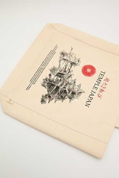 Manuka Japanische Tragetasche – bedruckt und mit Zwickel