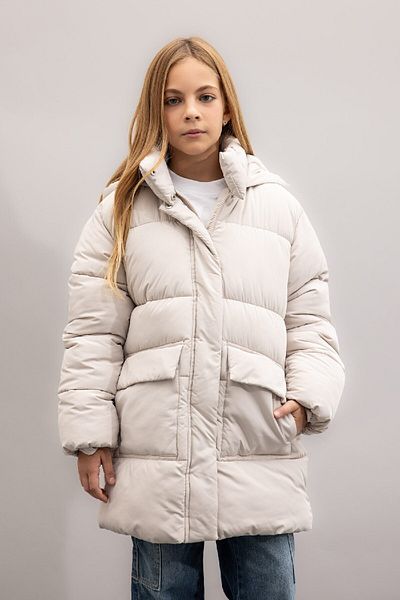 DeFacto Girls Water Repellent Hooded Fleece Lined Parka C8519A824Au