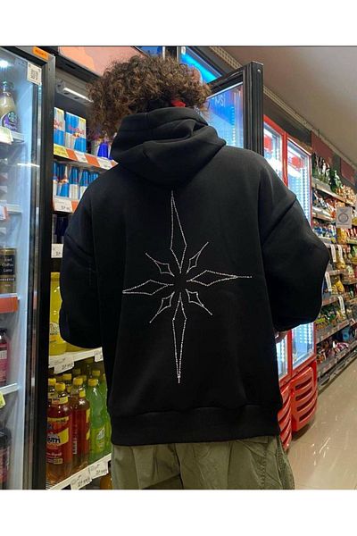 Gofeel Φούτερ Y2K Unisex Oversize Stoned Hoodie