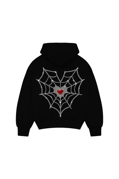 Gofeel Φούτερ με κουκούλα Y2K Wings Rhinestone Stone