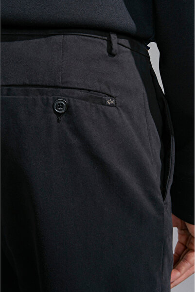 PAUL&SHARK Erkek Dar Kalıp Pamuklu Esnek Chino Siyah Pantolon 14314049-011