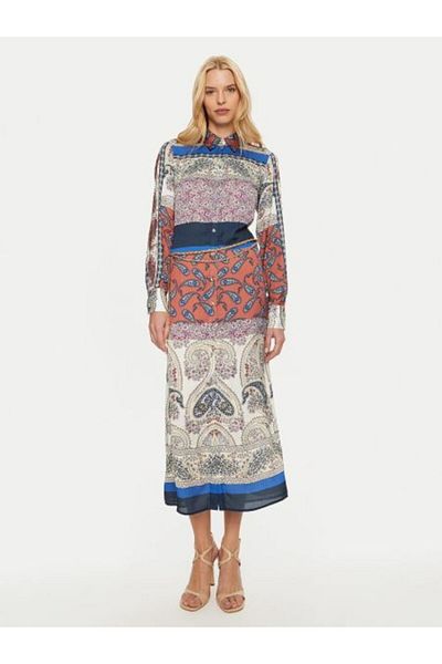 Guess Rochie Florıane Chemisiere Rochie multicoloră pentru femei W4bk90wfqm2-p55z