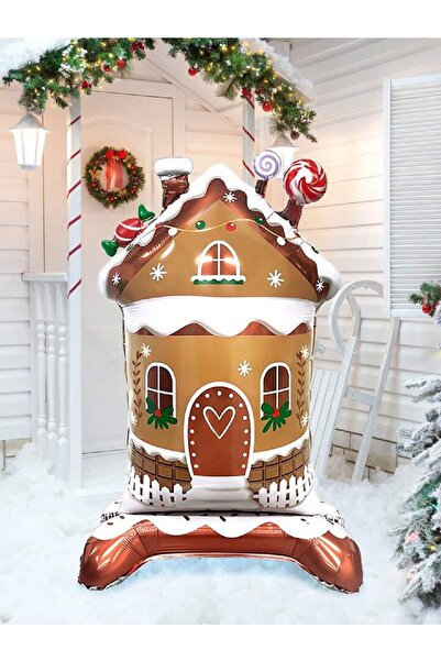 Bkmc New Year's Foil Balloon - Standing Candy House