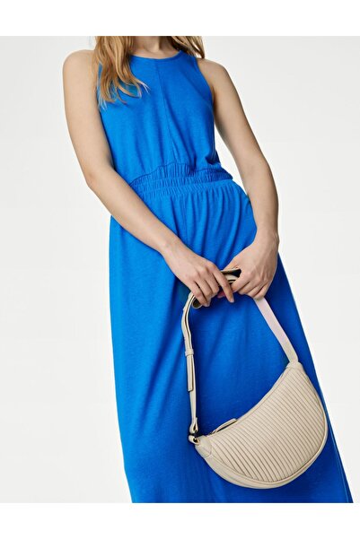 Marks & Spencer Midi Örme Keten Elbise