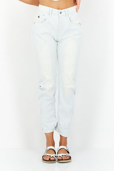 G-Star Women Regular Fit Washed Denim Jeans, White