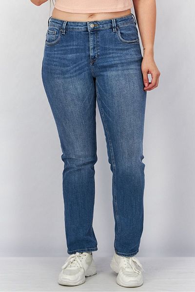 Esprit Women Straight Fit Wash Blue Stretchable Denim Jeans, Navy Blue