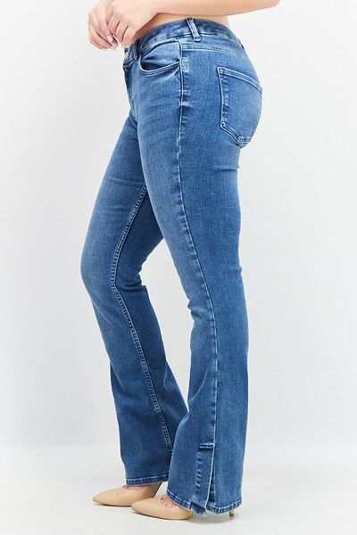Esprit Women Regular Fit Washed Wide Leg Stretchable Jeans, Blue