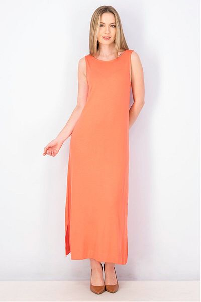 Esprit Women Plain Midi Casual Dress, Coral