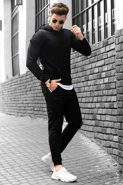 BayBayan Ανδρικό Trend Model Χειμερινό Σετ Φούτερ