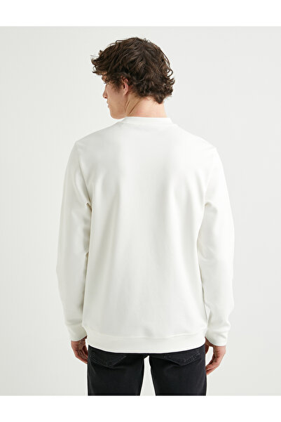 Koton Κεντητό φούτερ με σλόγκαν με λαιμόκοψη μακρυμάνικο