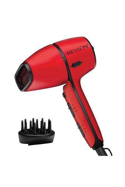Revlon مجفف شعر Airflow Control بقوة 2000 واط، رأس أوسع، يدور بزاوية 90 درجة، حجم صغير RVDR5320ARB