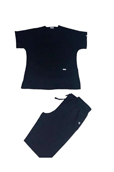 Makara زي موحد بأكمام الخفافيش ورقبة على شكل حرف V