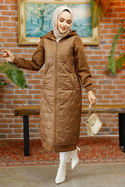 Neva Style Καπιτονέ Καφέ Χιτζάμπ - 80291KH