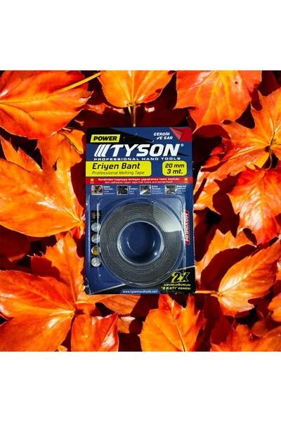 TYSON Eriyen Bant , Tamir Bandı 3 Metre 20 Mm Gerdir Sar Kendinden Kaynar Yapışkansız 2 Kat Esner